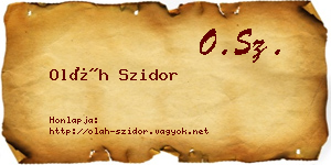 Oláh Szidor névjegykártya